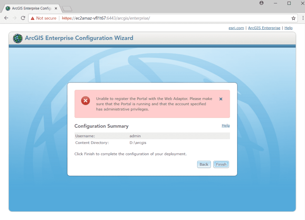 portal registration error