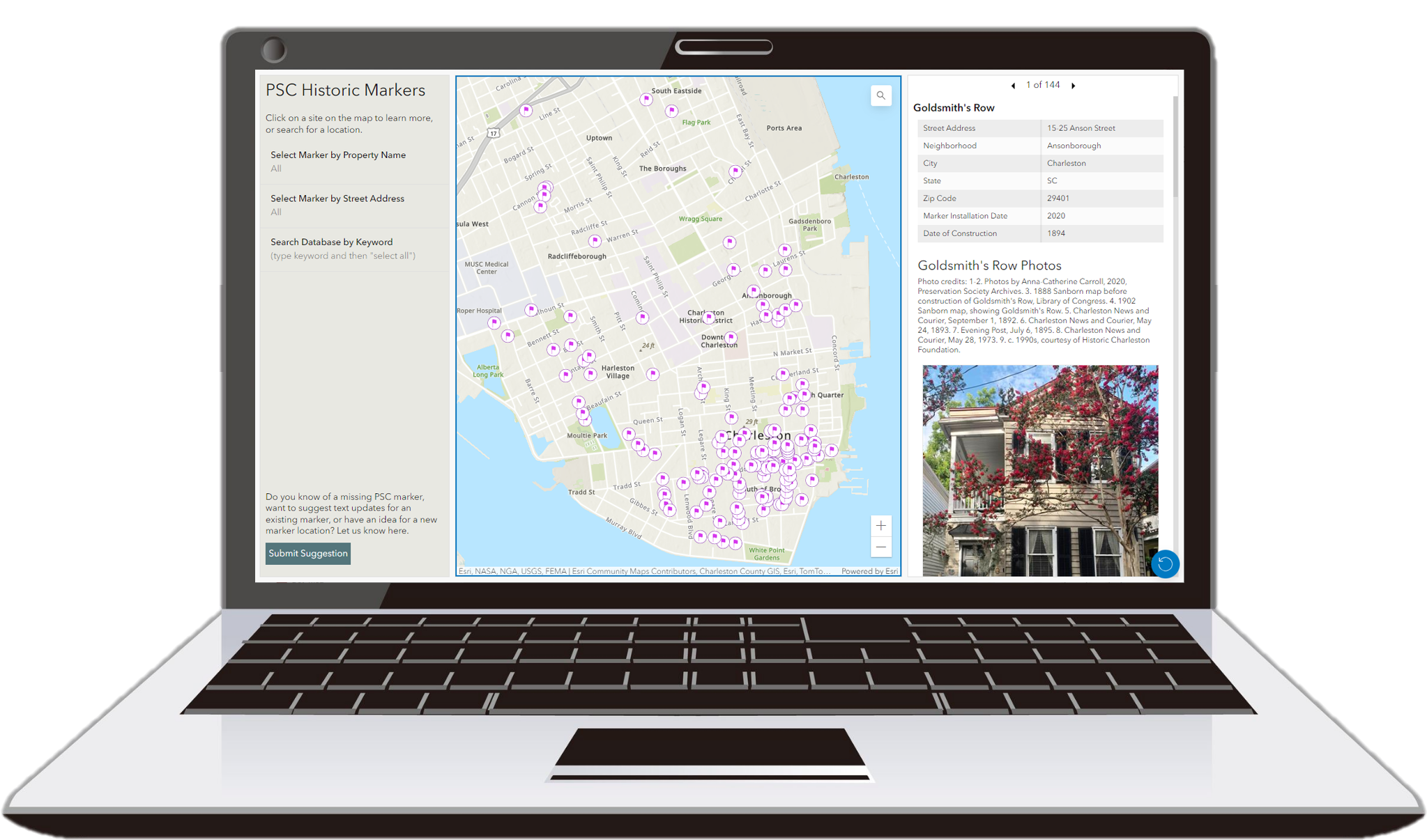 Preservation Society of Charleston Site Dashboards - SymGEO